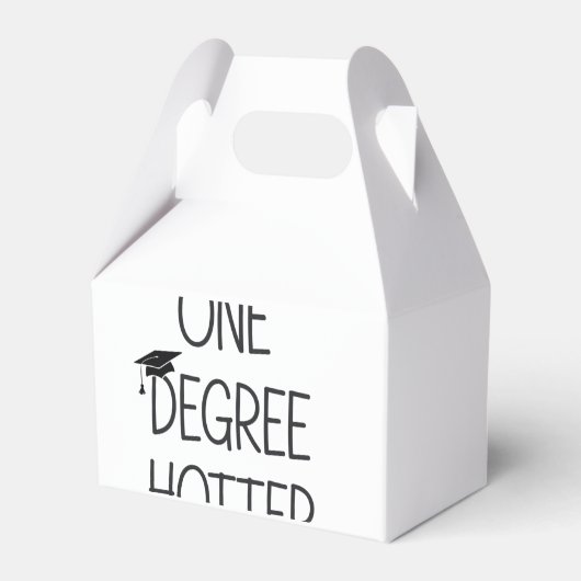 Graduation One Degree Hotter Funny College Masters Bedankdoosjes (Voorkant Zijde)