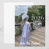 Graduation Online Invitation QR Code 2026 Photo (Voorkant / Achterkant)
