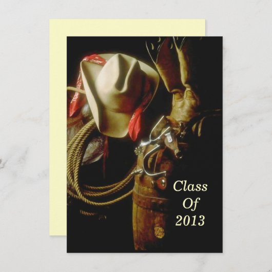 Graduation Party 2013 Hosting Western Theme Party Kaart (Voorkant / Achterkant)