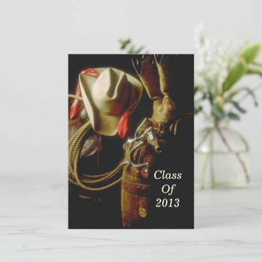 Graduation Party 2013 Hosting Western Theme Party Kaart (Staand voorkant)