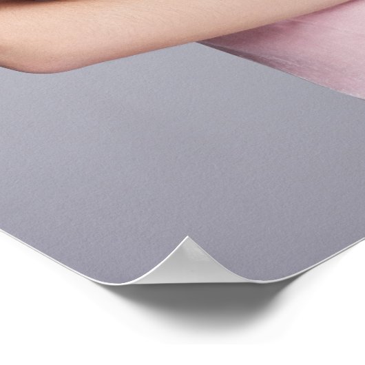 Graduation party 2022: roos goud glitter stof poster (Hoek)