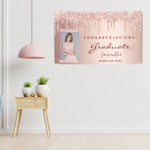 Graduation party 2023 foto roos goudglitter drip spandoek