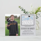 Graduation Party 2023 Open House Photo Light Blue Kaart (Staand voorkant)