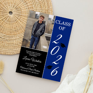 Graduation Party 2025 Afstudeerder Pet Blauw Kaart