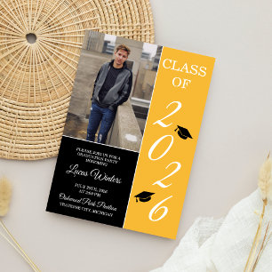 Graduation Party 2025 Afstudeerder Pet Geel Kaart