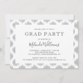 Graduation Party 2 Foto Simple Modern Monogram Kaart (Achterkant)