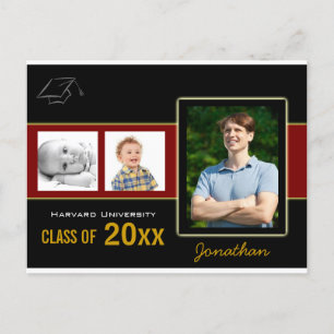 Graduation Party 3 Fotorode uitnodiging