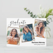 Graduation Party 3 Photos Class of 2023 Aankondiging (Staand voorkant)