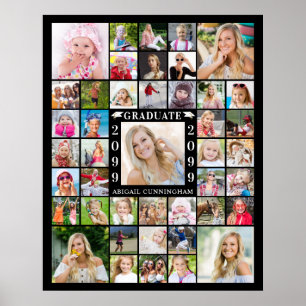 Graduation Party 43 Foto Collage Personalized Poster