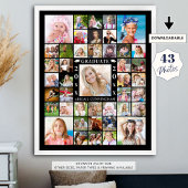 Graduation Party 43 Foto Collage Personalized Poster