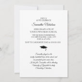 Graduation Party 4 Foto kondiging White Modern Kaart (Achterkant)