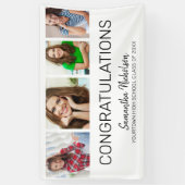 Graduation Party 4 Foto White Modern Spandoek (Verticaal)