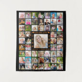 Graduation Party 55 Foto Black Collage Achtergrond Wandkleed (Voorkant)