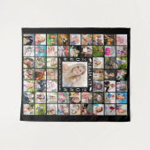 Graduation Party 55 Photo Collage Backdrop Custom Wandkleed (Voorkant (horizontaal))