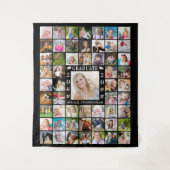 Graduation Party 55 Photo Collage Backdrop Custom Wandkleed (Voorkant)