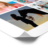 Graduation Party 55 Photo Collage Custom Color Poster (Hoek)