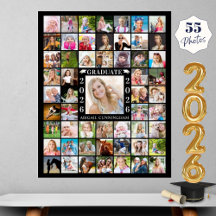 Graduation Party 55 Photo Collage Personalized