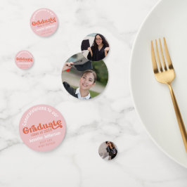 Graduation Party 70s Oranje en roze Confetti