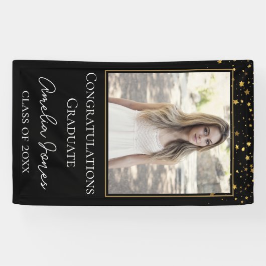 Graduation Party Aangepaste foto viering Spandoek (Horizontaal)