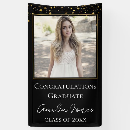 Graduation Party Aangepaste foto viering Spandoek (Verticaal)