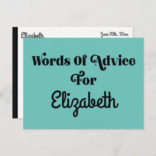 Graduation Party Advies Kaart voor gasten en Afstu (Voorkant / Achterkant)