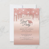 Graduation Party Afstudeerder 2022 Roos Gold Glitt Kaart (Voorkant)