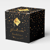 Graduation party afstuderen black gold 2023 bedankdoosjes (Voorkant Zijde)