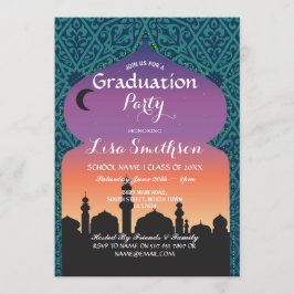 Graduation Party Arabian Night Moroccan Invite Kaart