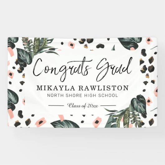 Graduation Party Banner | Tropisch Oerwoud Grieken (Horizontaal)