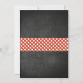 Graduation Party BBQ nodigt Red Gingham Burlap uit Kaart (Achterkant)