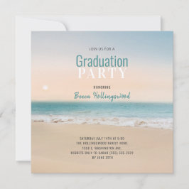 Graduation Party Beach Theme Foto Kaart