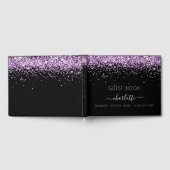 Graduation party black paars glitter substance 202 gastenboek (Volledig)