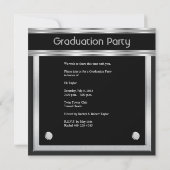 Graduation Party Black Silver Metal Kijk Kaart (Achterkant)