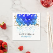 Graduation Party Blue Balloons Gold Confetti Servet (Insitu)