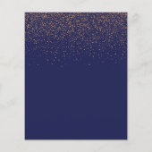 Graduation party blue gold 2023 budget uitnodiging flyer (Achterkant)