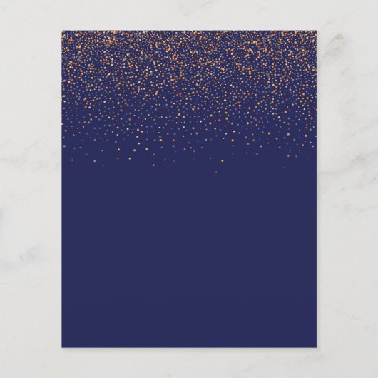 Graduation party blue gold 2023 budget uitnodiging flyer (Achterkant)