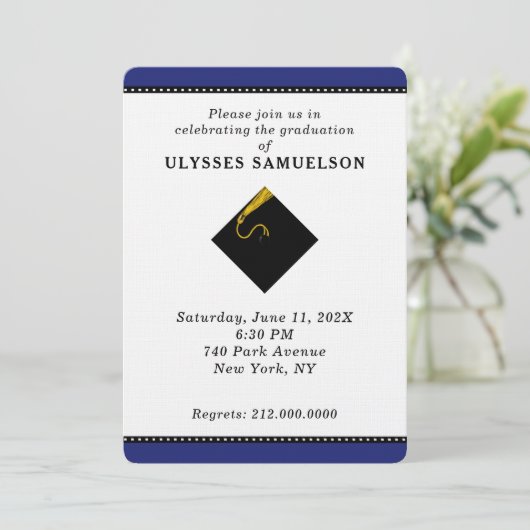 Graduation Party Blue Kaart (Staand voorkant)