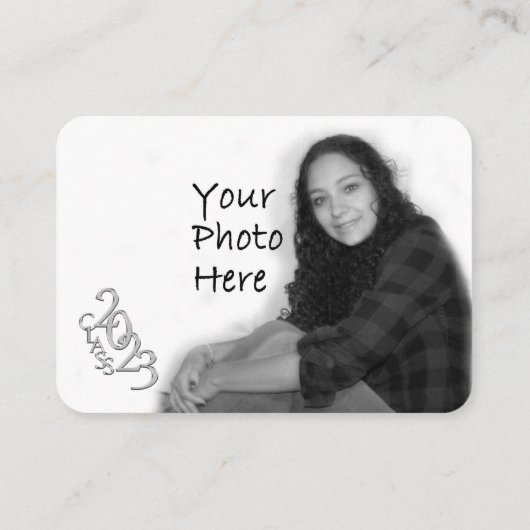 Graduation Party Blue Photo Insert Kaart 2023 (Achterkant)