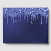 Graduation party blue white glitter class 2023 gastenboek (Achterkant)