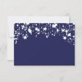 Graduation party blue white stars foto 2023 save the date (Achterkant)