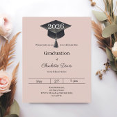 Graduation party blush pink class 2026 invitation