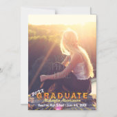 Graduation Party Boho Chic Sunshine Colors 2023 Magnetische Uitnodiging (Voorkant)