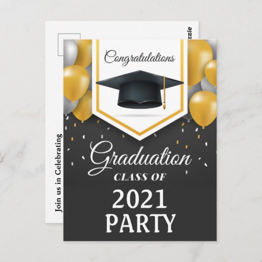 Graduation Party Briefkaart (Voorkant / Achterkant)