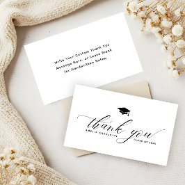 Graduation Party Budget Minimalistische bedankkaar Informatiekaartje