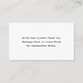 Graduation Party Budget Minimalistische bedankkaar Informatiekaartje (Achterkant)