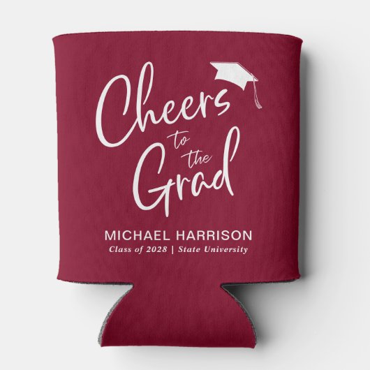 Graduation Party Burgundy Blikjeskoeler (Achterkant)