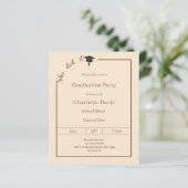 Graduation party Campagne She did it invitation (Staand voorkant)