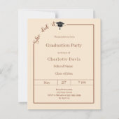 Graduation party Campagne She did it invitation (Voorkant)