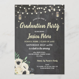 Graduation Party Chalk Jars Chalk Fireflies nodige Kaart