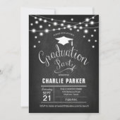 Graduation Party - Chalkboard Pattern Kaart (Voorkant)